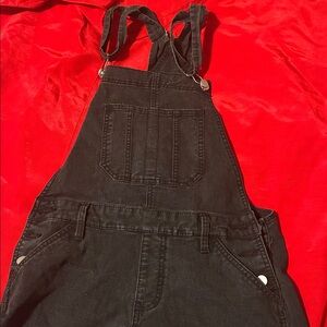 NOBO Black Relaxed Fit mini overalls